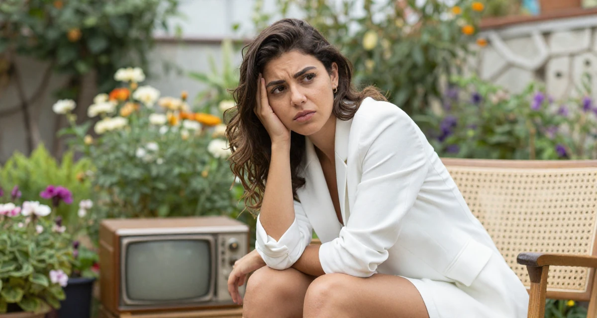 A puzzled Female Grew up in Spain, studied international business in their 22, maintaining emotional distance while delivering flirty energy,
wearing a white blazer and matching white shorts, rolling up sleeves in a blooming flower garden.