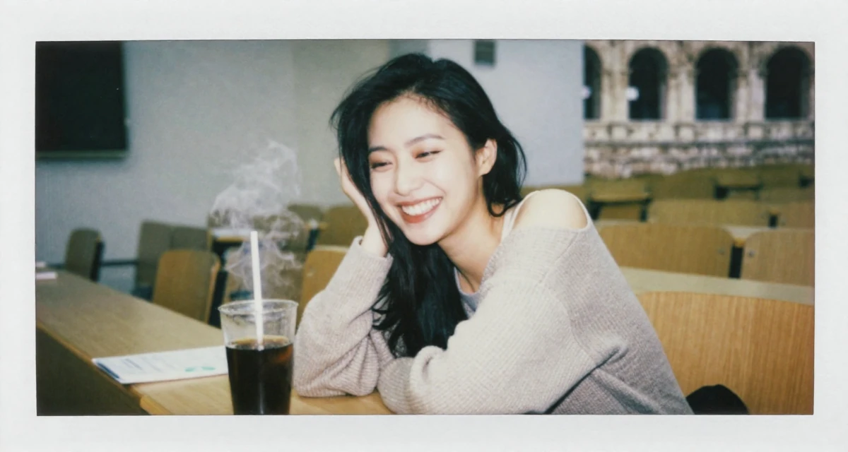 A compassionate Female From Shenzhen China, studied makeup artistry while modeling part-time in their 36, rebuilding after a breakup,
wearing a open-back sweater showing the spine, laughing uncontrollably in a lecture hall.