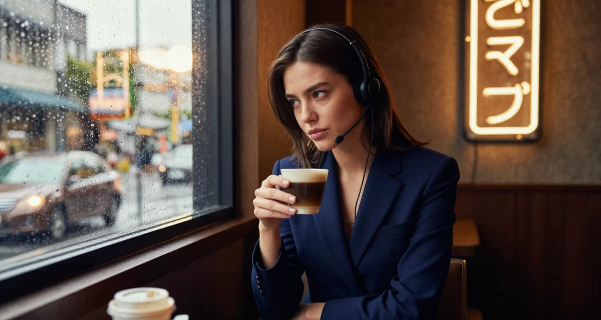 A teasing Female Once a call-center agent, now a confident camera-ready creator in their 24, choosing props that elevate sensual tension,
wearing a classic navy blue ensemble, holding a cup of coffee in a quiet library corner.