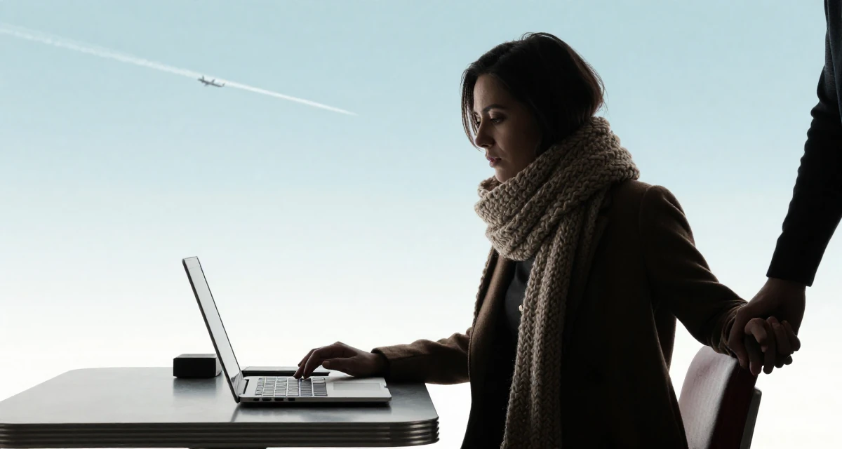 A tired Female From Jakarta Indonesia, majored in fashion merchandising in their 33, expert in productivity and time management, wearing a heavy knit scarf and coat, holding hands with someone unseen in a retro 50s diner.