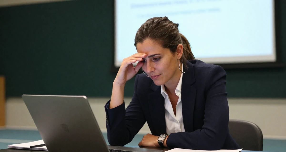 A charming Female From France, based in Marseille, graduated from a creative college majoring in intimate portrait photography in their 41, tech executive pivot to digital content creation, wearing a sharp business casual attire, shading eyes with a hand in a tennis court.