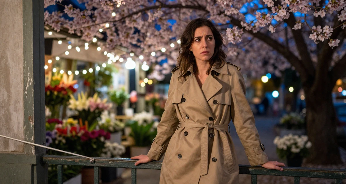 A suspicious Female From Argentina, based in Rosario, graduated from a national university majoring in audiovisual production in their 22, dating casually to avoid serious commitment, wearing a long trench coat belted tightly at the waist, rolling up sleeves in a flower shop.