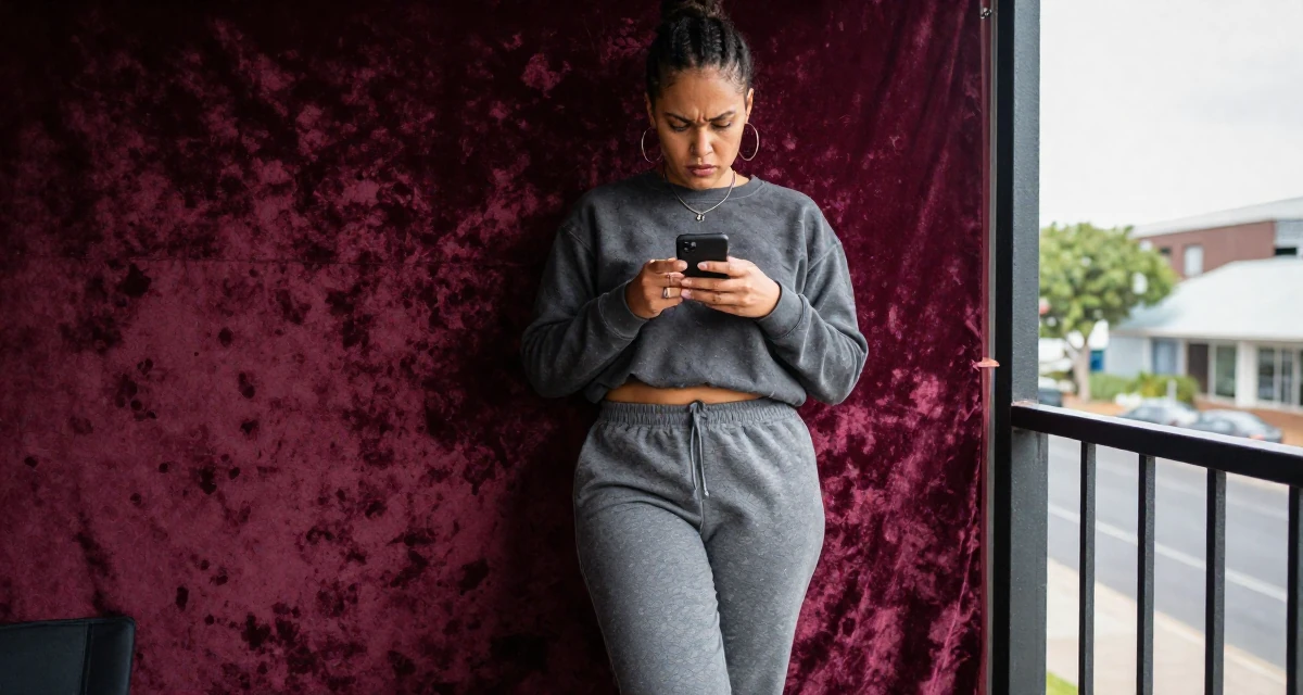 A ferocious Female From South Africa, based in Cape Town, graduated from a fashion university majoring in body-positive styling in their 23, refining their taste in art and music, wearing a comfortable urban casual outfit, playing with a ring in a camping site.