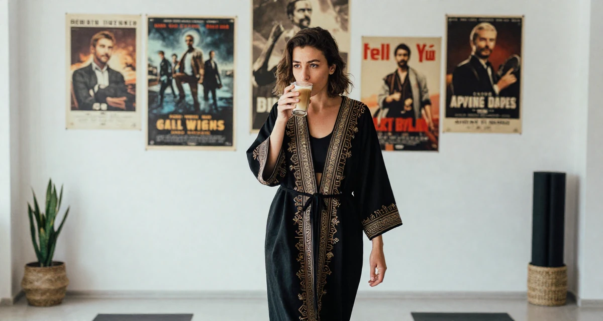 A cool and collected Female From Turkey, based in Izmir, graduated from a communication faculty majoring in brand strategy in their 22, feeling the sting of zero new subs after hours of effort, wearing a cultist robe with mysterious rune embroidery, sipping a latte in a yoga studio.
