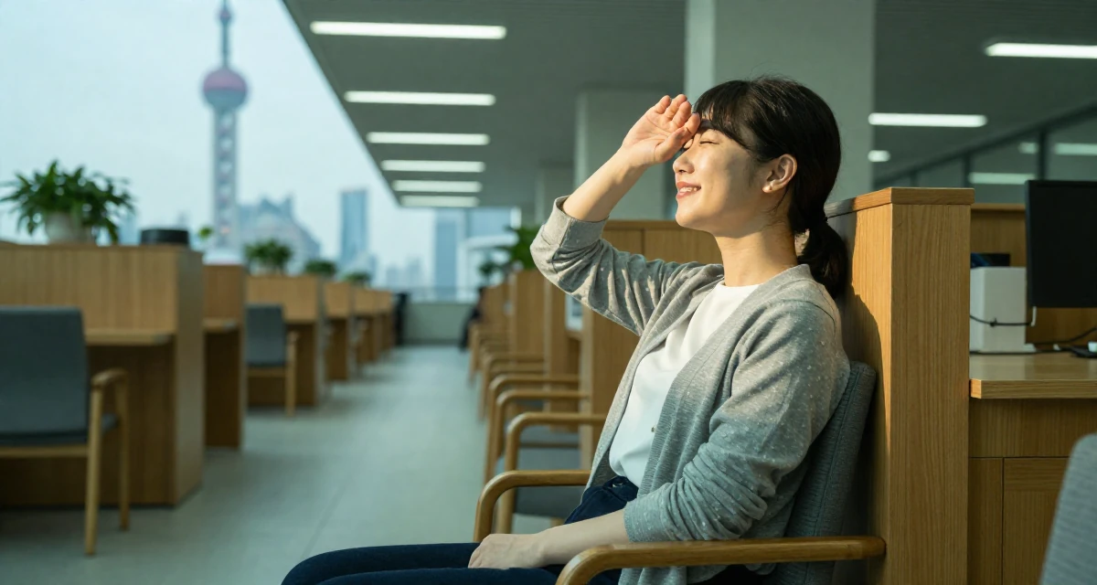 A optimistic Female From Japan, majored in mechanical engineering in their 23, tired of the hookup culture and dating apps, wearing a modern casual lifestyle wear, covering eyes from the sun in a zoo pathway.