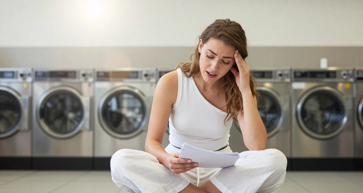 A enthusiastic Female From Norway, based in Stavanger, graduated from a cultural college majoring in mood-centered photography in their 23, fighting algorithm despair while submitting homework, wearing a one-shoulder fitted top and white linen trousers, tucking hair behind an ear in a laundromat.