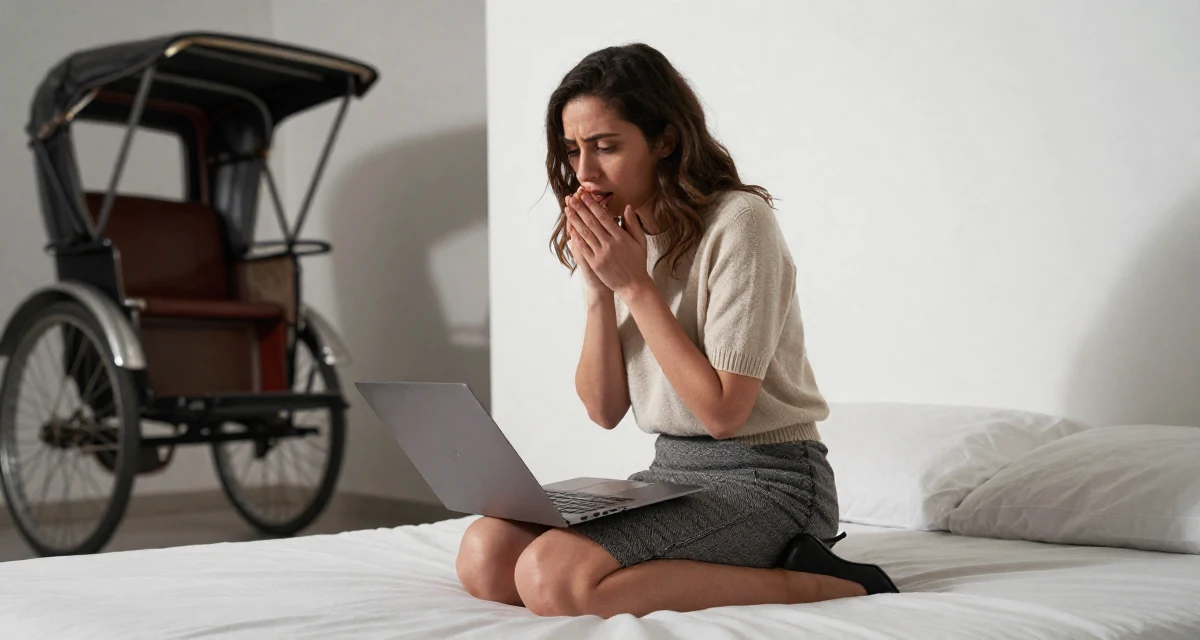 A mysterious Female Born in Iran, majored in multimedia communication in their 24, learning to work through emotional lows, wearing a short sleeve cashmere sweater and a skirt, humming a tune visually in a minimalist bedroom.