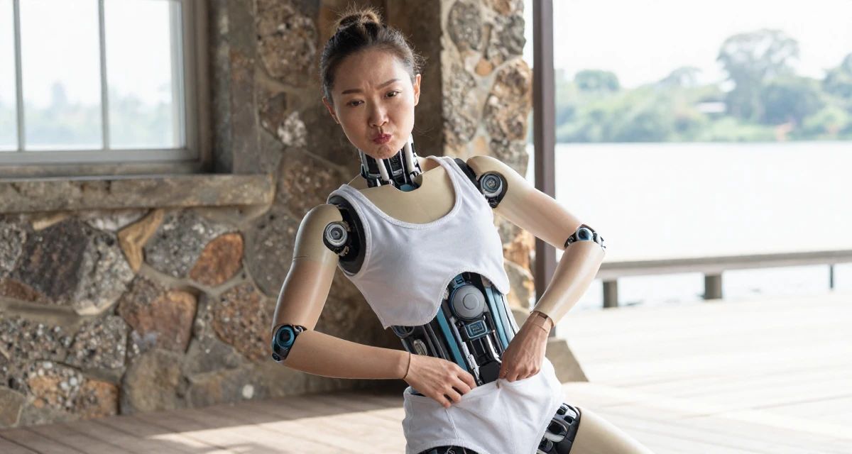 A pouting Female From Nairobi Kenya, trained in expressive dance and confident movement in their 43, redefining what