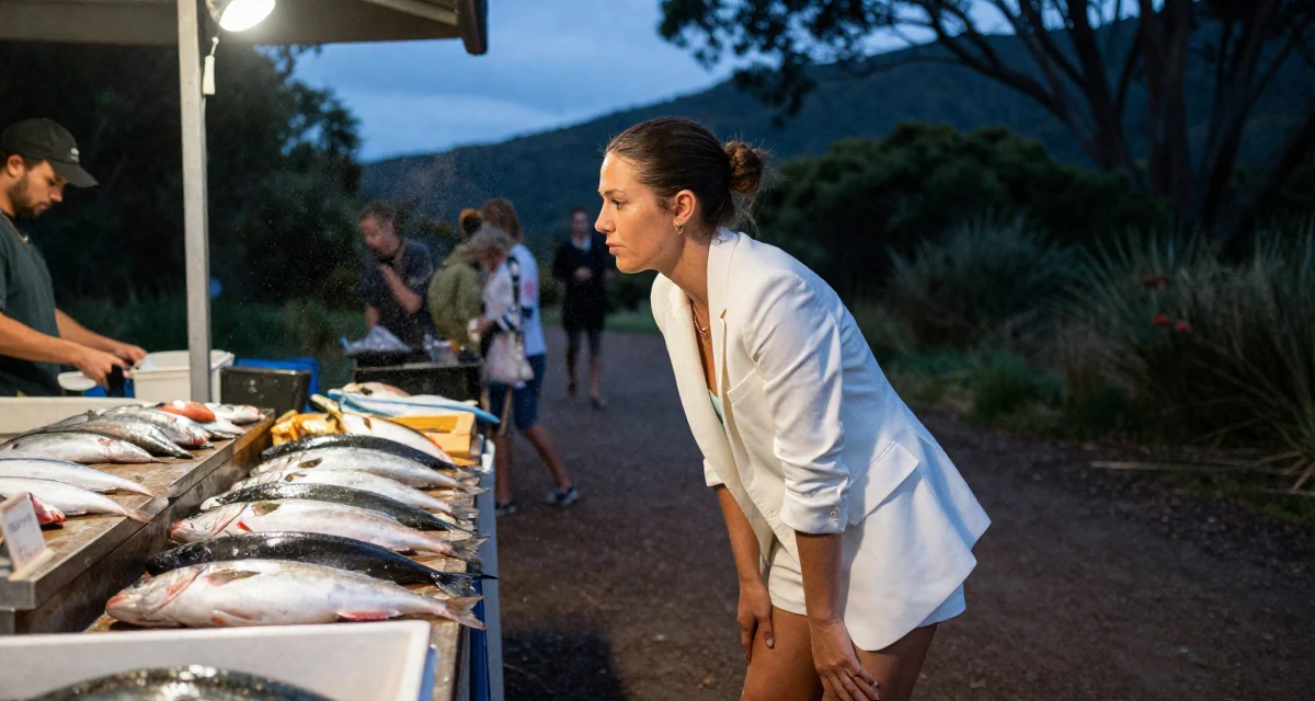 A focused Female From Sydney Australia, holds a degree in environmental science in their 24, cutting off toxic relationships without guilt, wearing a white blazer and matching white shorts, kicking up dust playfully in a mountain trail.