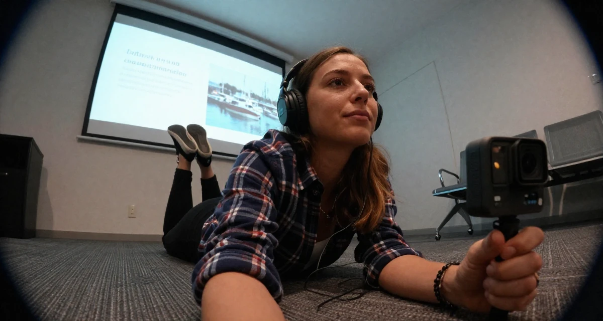 A thoughtfully silent Female From Geneva Switzerland, studied elegance-based visual storytelling in their 23, learning that creativity doesn’t pay rent—consistency does, wearing a casual plaid button-down, listening to music with headphones in a waiting room.