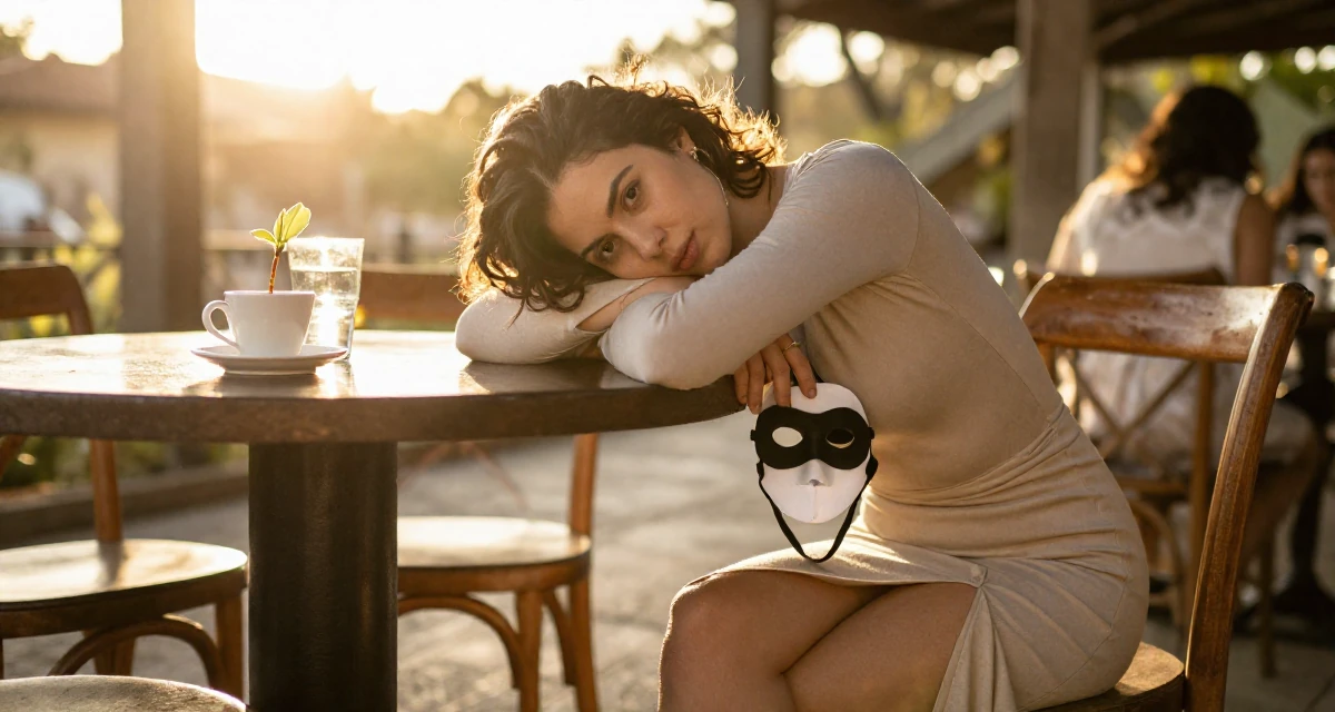 A wild Female From Brazil, studied architecture and urban planning in their 23, learning how to say “no” to requests outside comfort, wearing a tight long-sleeve bodysuit and a slit midi skirt, holding a mask (cosplay/prop) in a wedding venue.