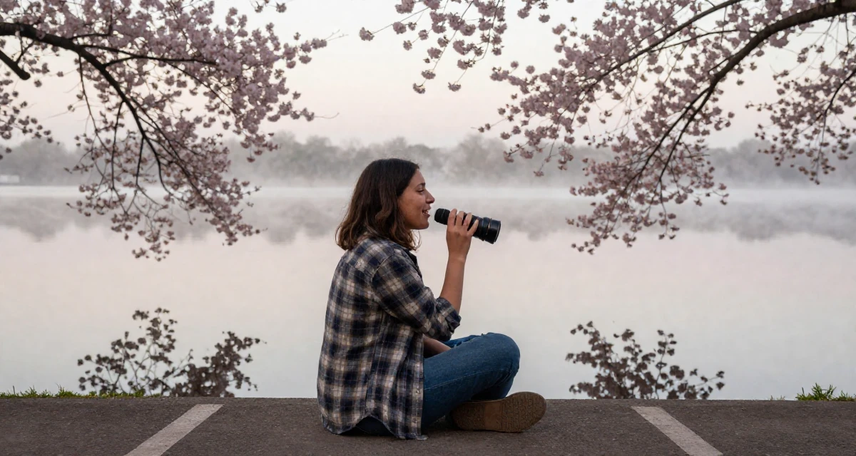 A optimistic Female From Mexico, studied public relations in their 25, embracing solitude and self-discovery, wearing a rugged flannel shirt and denim, humming a tune visually in a underground parking garage.