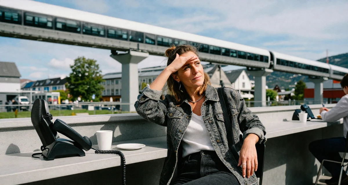 A spirited Female From Bergen Norway, studied business economics in their 36, building a community for working moms, wearing a edgy street style with boots, shading eyes from the sun in a breakfast nook.