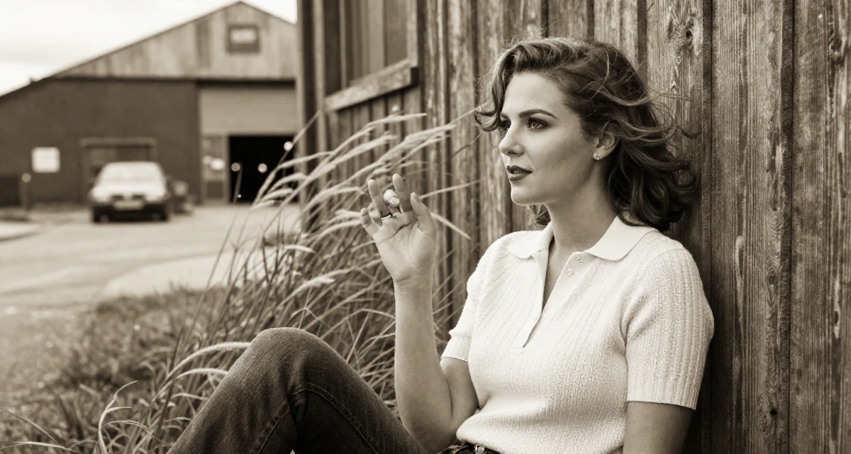 A gentle Female Grew up in Ireland, majored in digital marketing in their 23, learning how to say “no” to requests outside comfort, wearing a smart knit polo, watching traffic pass by in a industrial warehouse.