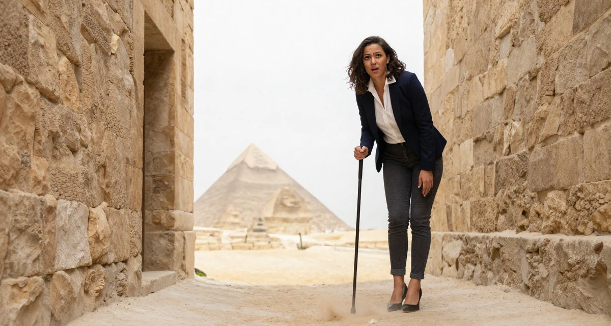 A bewitching Female From Sydney Australia, holds a degree in environmental science in their 20, feeling a mix of excitement and deep anxiety, wearing a sharp business casual attire, kicking up dust playfully in a neon-lit alleyway.
