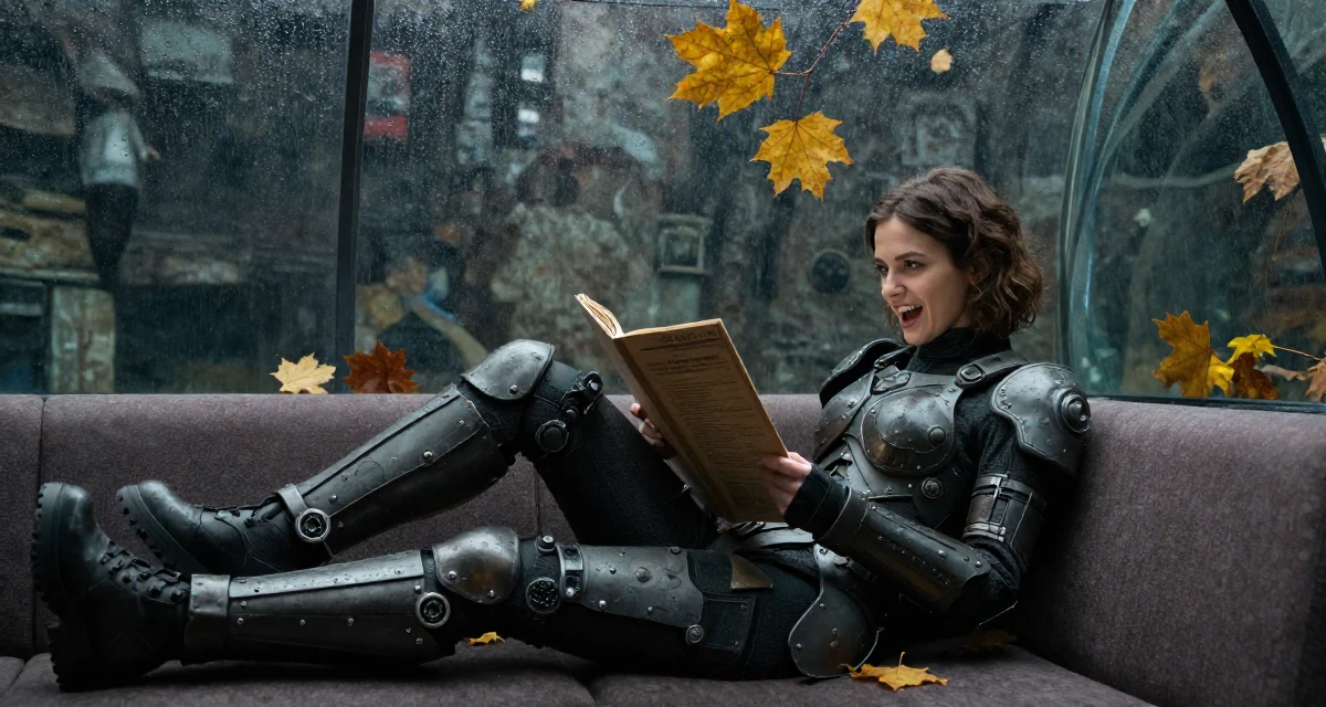 A playful and energetic Female From Ukraine, has a degree in interior design in their 23, discovering how subtle teasing builds real engagement, wearing a biopunk organic armor suit, looking at a menu in a aquarium tunnel.