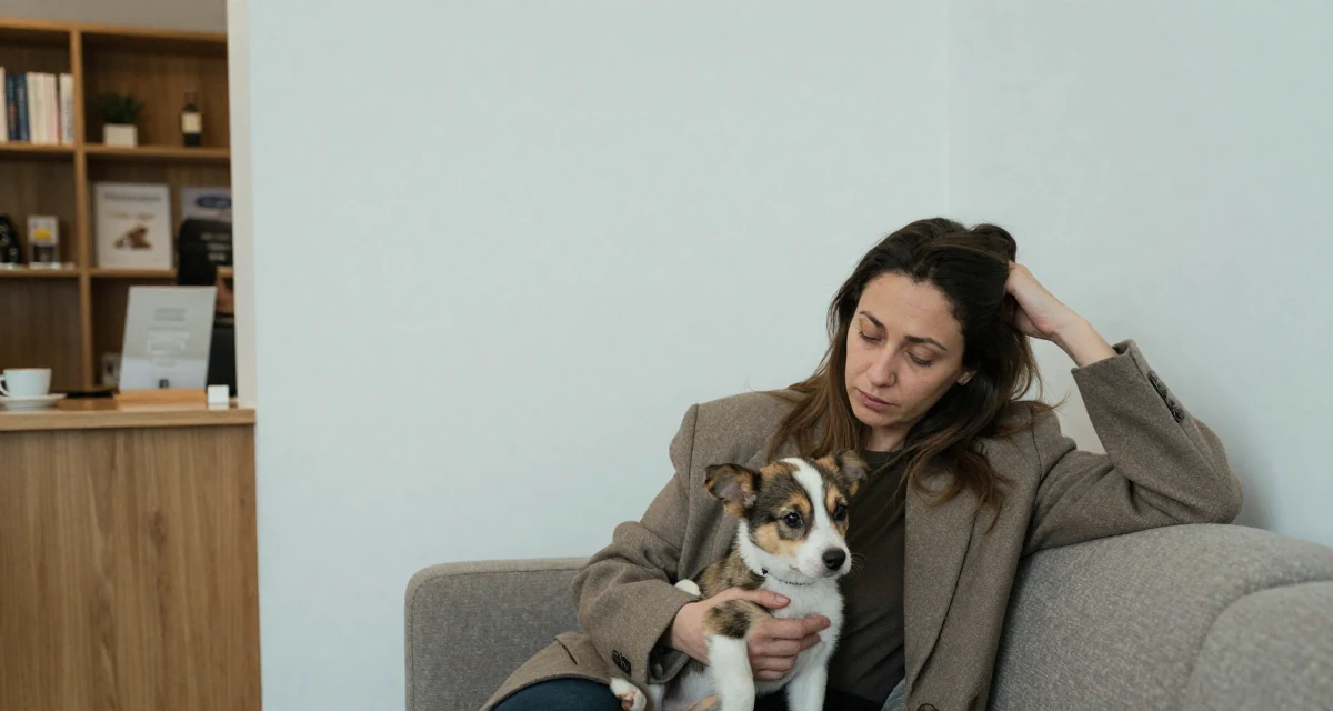 A melancholic Female From Afghanistan, majored in agricultural science in their 40, sharing the joy of adoption and family, wearing a oversized blazer draped over the shoulders, running fingers through hair in a quiet library corner.