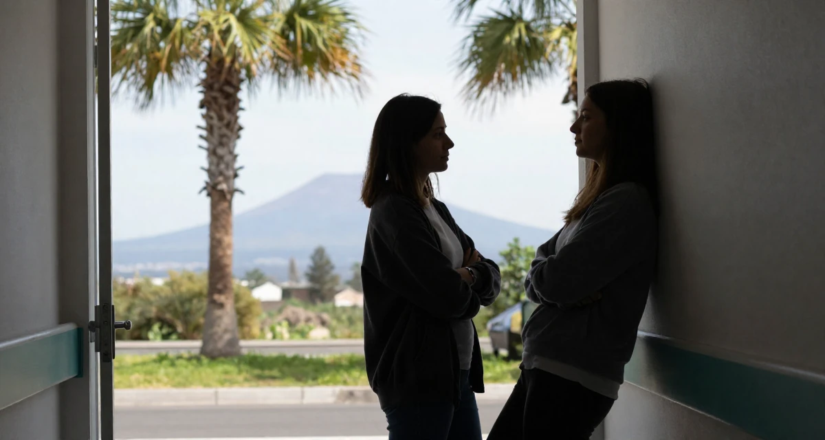 A relaxed Female From Russia, majored in chemical engineering in their 22, dealing with burnout from too many posting expectations, wearing a relaxed streetwear, crossing arms confidently in a hospital corridor.